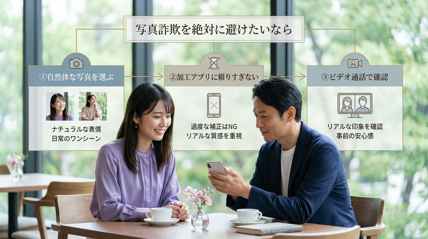 写真詐欺を絶対に避けたいなら
