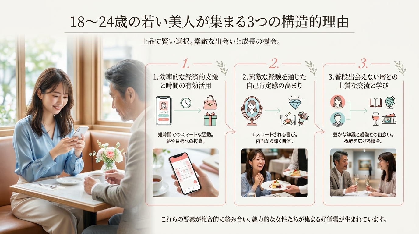 18〜24歳の若い美人が集まる3つの構造的理由