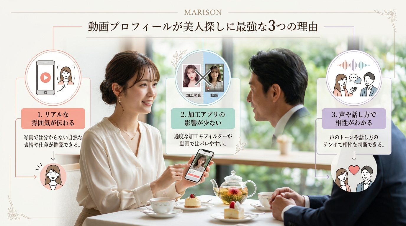 動画プロフィールが美人探しに最強な3つの理由